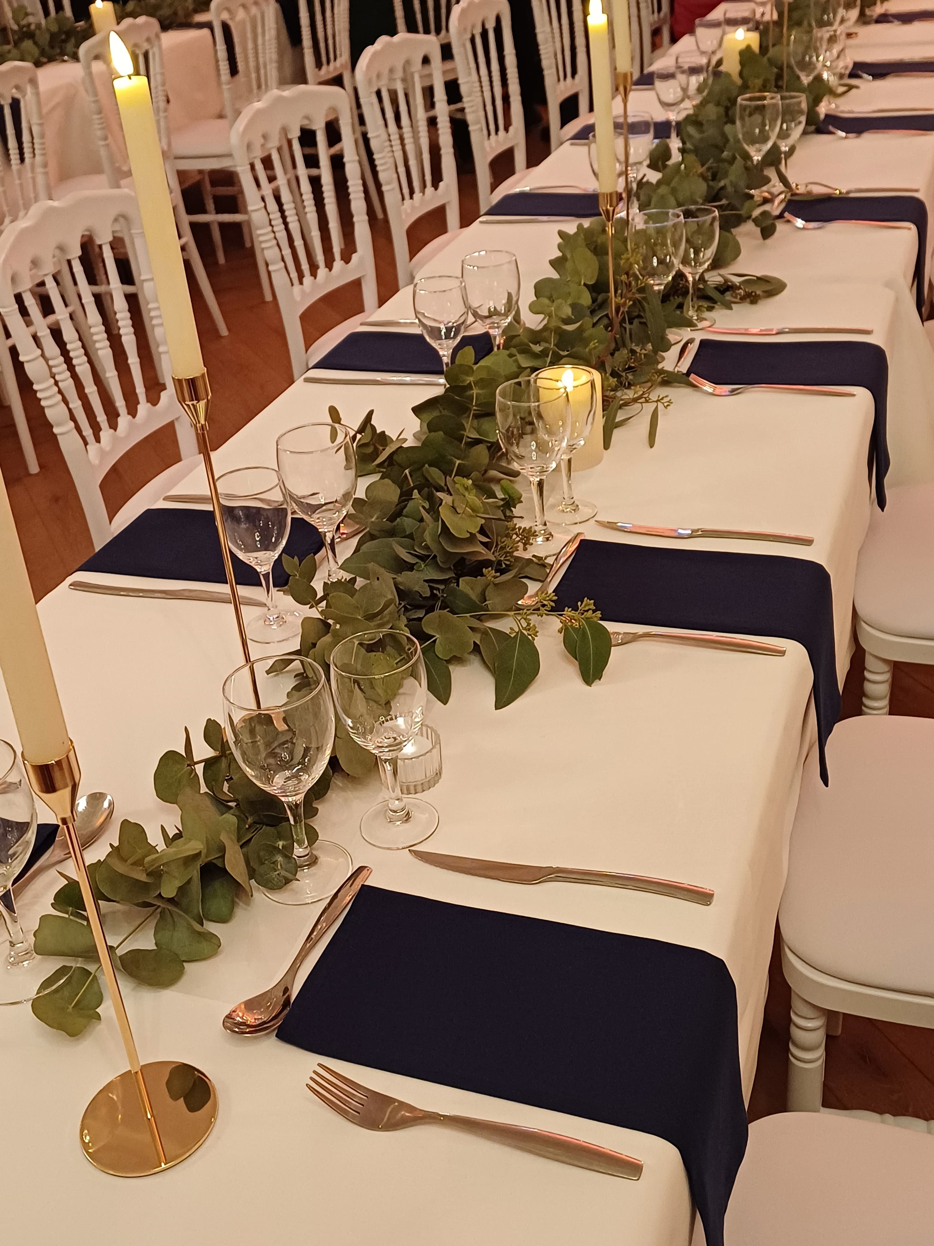 Table de réception dressée — coordination d'événement